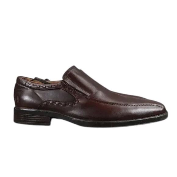 Steve Madden Shoes Men 8 Loafer Leather Brown Classic Dress Monda Slip On Formal - Picture 1 of 12